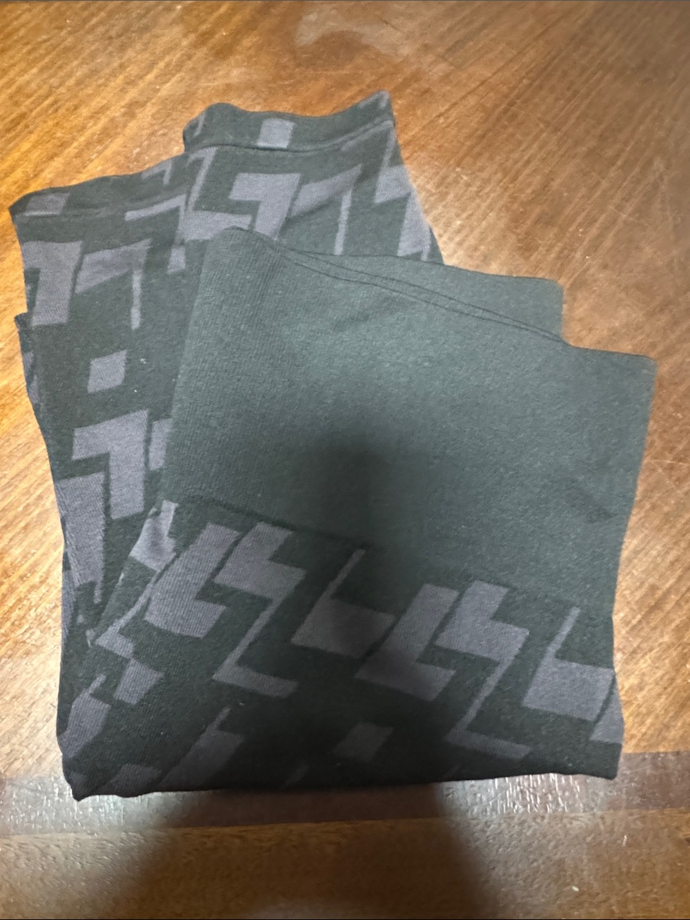 Cute Booty Lounge Black & Gray Geometric Leggings